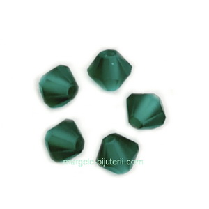 Margele Preciosa biconice Emerald matt- 4mm  1 buc