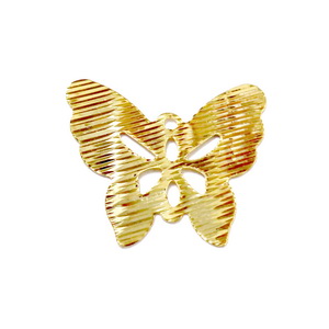 Pandantiv metalic placat cu aur, fluturas 17x20x0.1mm 1 buc