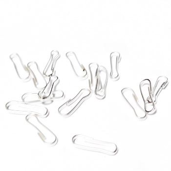 Inchizatoare carlig, argintie, 12 mm 10 buc