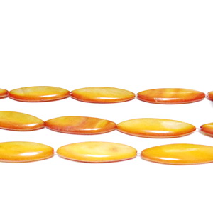 Perle sidef, portocalii, 28x10x3.5mm 1 buc