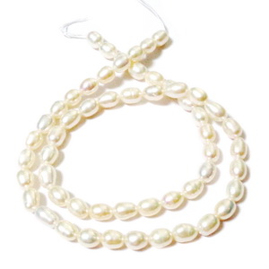 Perle de cultura crem 7-8mm, sir aprox 35 cm (aprox 41 buc) 1 buc
