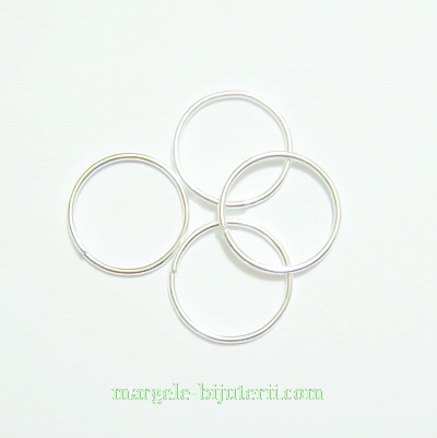 Zale simple argintii 14mm, grosime 1mm