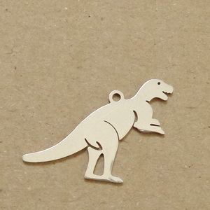 Pandantiv otel inoxidabil, dinozaur 19.5x24x1mm 1 buc