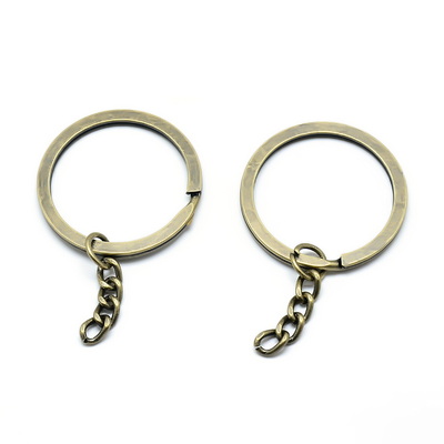 Accesoriu breloc, bronz, zala dubla, plata, cu lant, exterior 35mm 1 buc