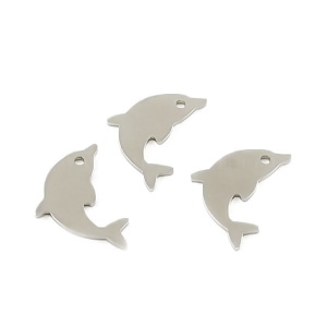 Pandantiv otel inoxidabil, delfin 17x11x0.6mm 1 buc