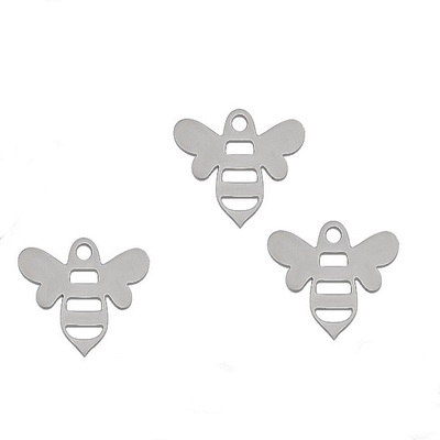 Pandantiv otel inoxidabil, albina 12.5x14x1mm 1 buc