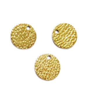Pandantiv otel inoxidabil, IP(placat cu ioni), rotund, auriu, 10x1mm
 1 buc