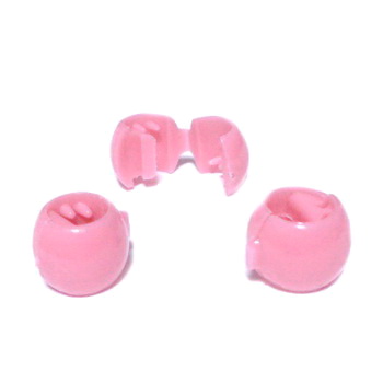 Margele plastic roz, pt, par, cu sistem de inchidere, 11.5x8.5x10.5mm
