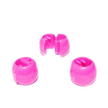 Margele plastic fucsia, pt, par, cu sistem de inchidere, 11.5x8.5x10.5mm 1 buc