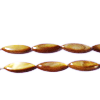 Perle sidef maro-auriu 20~21.5x7~8x3.5~4.5mm