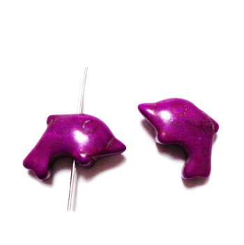 Delfin howlit violet, 20x13x6mm