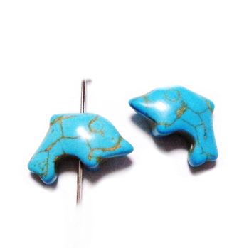 Delfin howlit bleu, 20x13x6mm