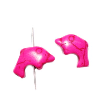 Delfin howlit fucsia, 20x13x6mm