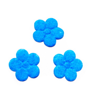 Fetru bleu, floare 18~20x0.4mm 1 buc