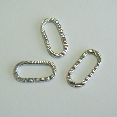 Zale decorative argintii 19x9mm