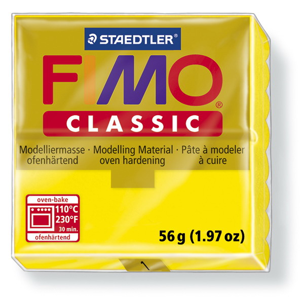 Plastelina fimo clasic 56g cod cul. 1 galben