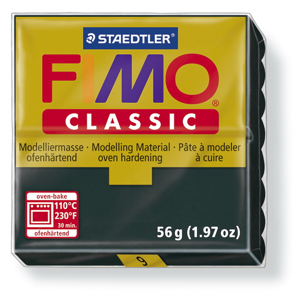 Plastelina fimo clasic 56g cod cul. 9 negru