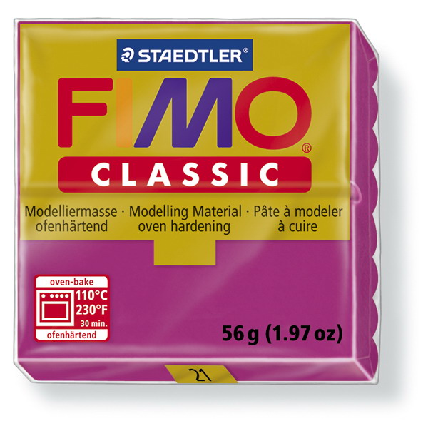 Plastelina fimo clasic 56g cod cul. 21 rosu magenta