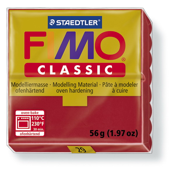 Plastelina fimo clasic 56g cod cul. 29 rosu carmin