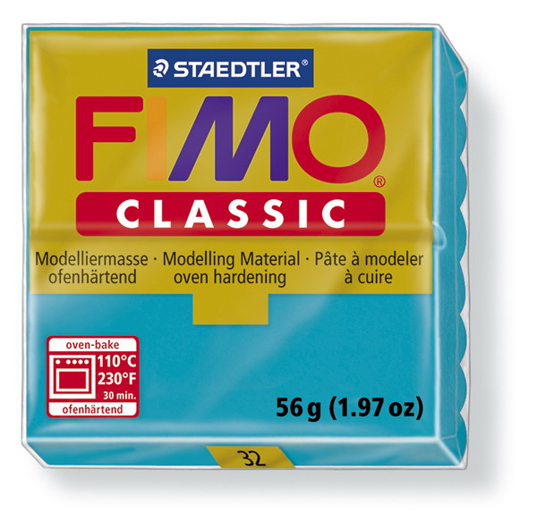 Plastelina fimo clasic 56g cod cul. 32 turcoaz