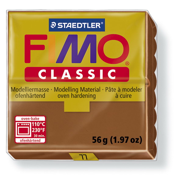 Plastelina fimo clasic 56g cod cul. 77 maro ciocolata