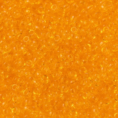 Margele Miyuki Rocailles,15/0, 1.5mm, (RR137) Transparent Light Orange-sticluta 10g 1 buc