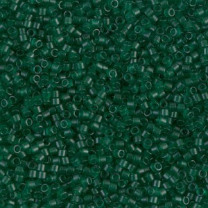 Margele Miyuki Rocailles,15/0, 1.5mm, (RR156) Frosted Dark Emerald-sticluta 10g