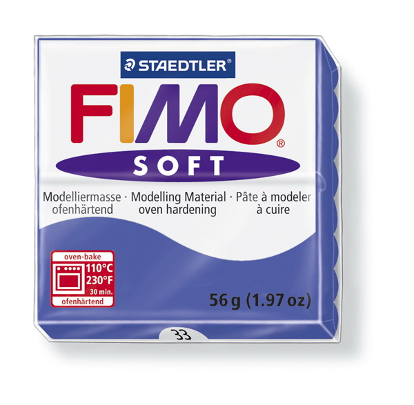 Plastelina fimo soft 56g cod cul. 33 albastru