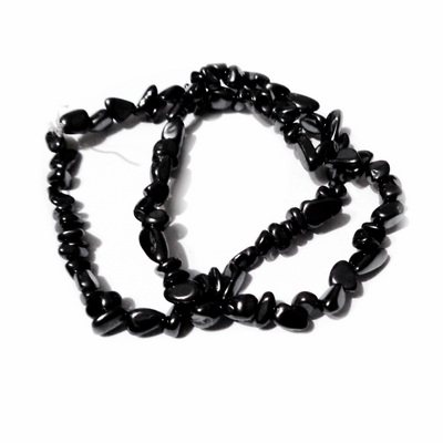 Chips hematit negru, 5~9x3~6mm-sir 36cm 1 buc