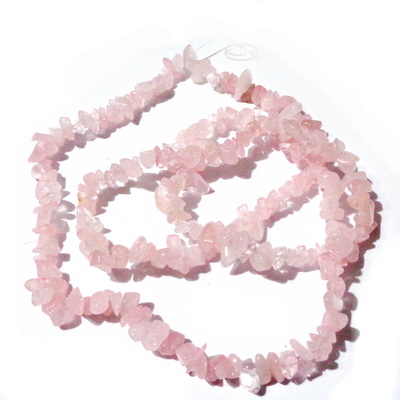 Chips cuart roz, 6~20x4~8x1.5~8mm-sir 89cm 1 buc