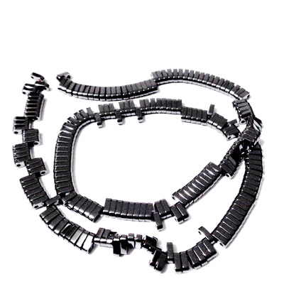 Hematit gri inchis, cu 2 orificii, 6x3x2mm-sir 210 buc 1 buc