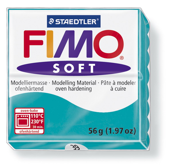 Plastelina fimo soft 56g cod cul. 39 verde menta