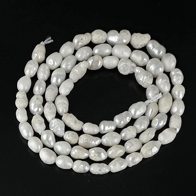 Perle de cultura crem, 3~5mm-sir 70 buc-lungime 35cm 1 buc