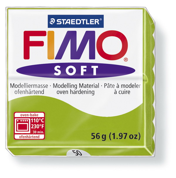 Plastelina fimo soft 56g cod cul. 50 verde deschis