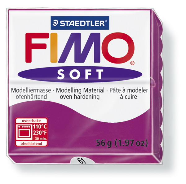 Plastelina fimo soft 56g cod cul. 61 violet purpuriu