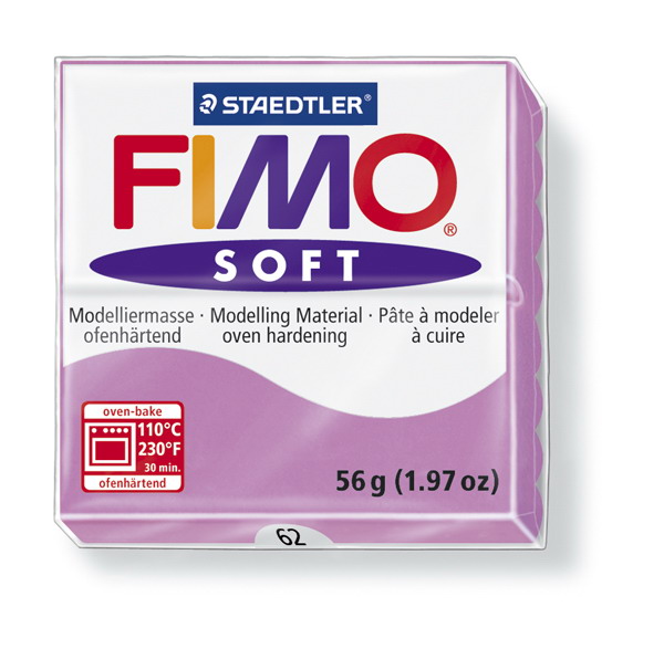 Plastelina fimo soft 56g cod cul. 62 lavanda