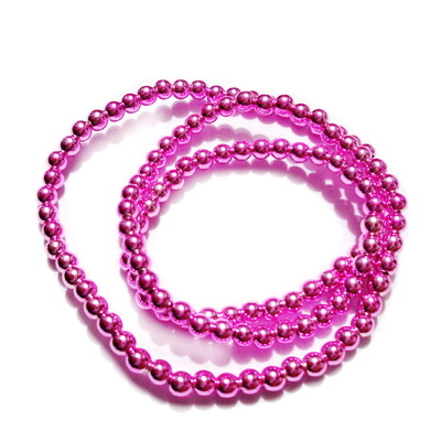 Hematit electroplacat, roz-fucsia, 3mm- sir 123 bc 1 buc