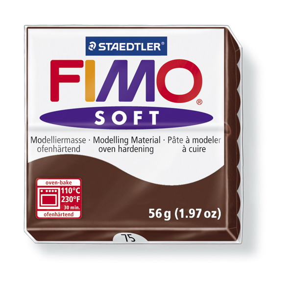 Plastelina fimo soft 56g cod cul. 75 ciocolata