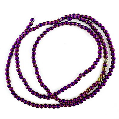 Hematit electroplacat violet, 2mm- sir 190 buc 1 buc