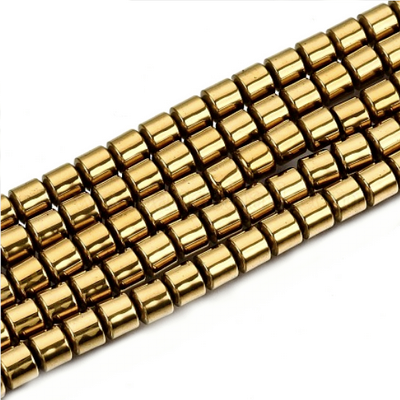 Hematit tubular auriu inchis, 3x3mm 1 buc