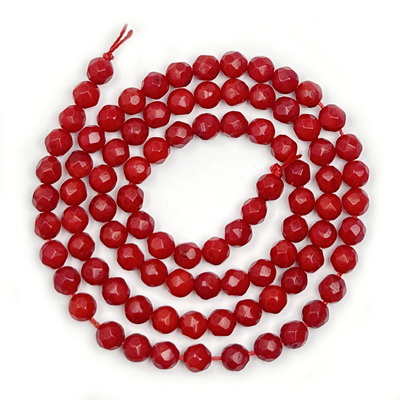 Coral rosu, fatetat, 3.8mm-sir 112 buc 1 buc