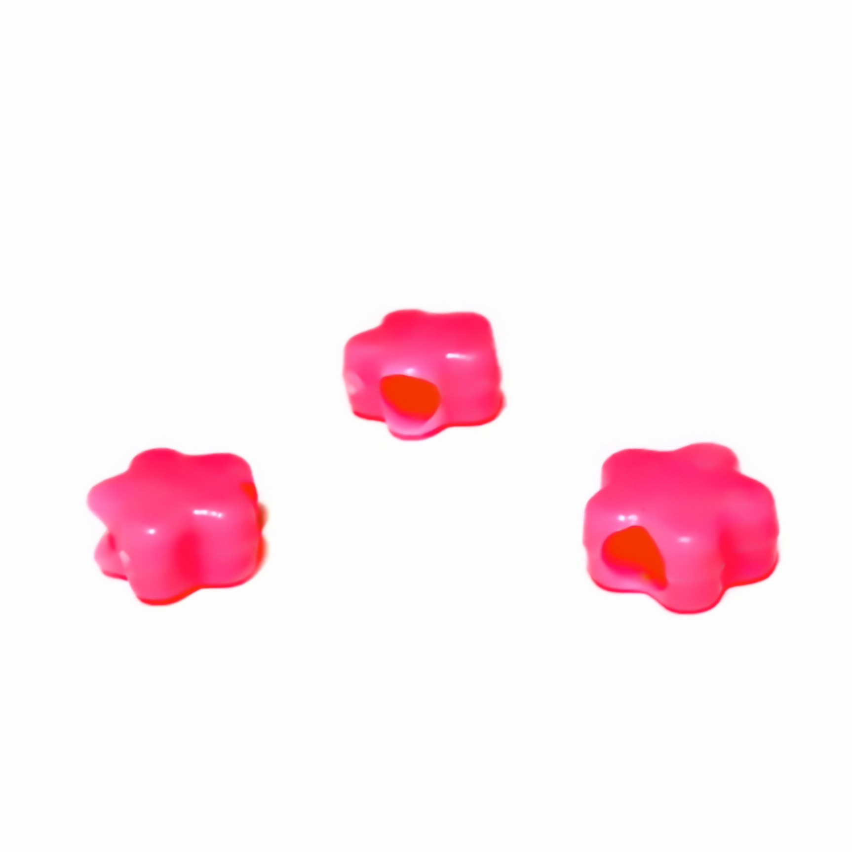 Margele plastic roz, floare 10x5.5mm 1 buc