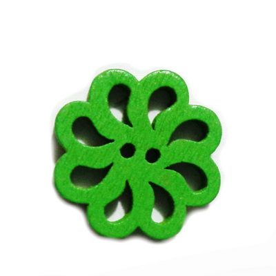 Nasturi lemn verde, floare 18x4mm 1 buc