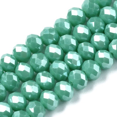 Cristale rondele 4x3mm, lucioase, verde deschis 10 buc