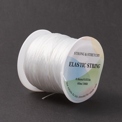 Fir elastic alb 0.8 mm- bobina 60 metri