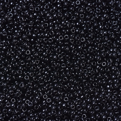 Margele Miyuki Rocailles,11/0, 2x1.3mm (RR401) Black-5gr 1 buc