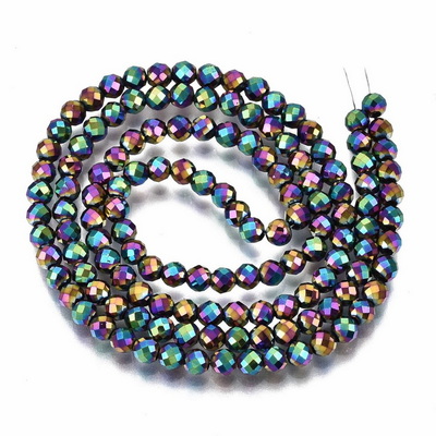 Hematit fatetat, electroplacat multicolor, 3mm-sir 137buc 1 buc