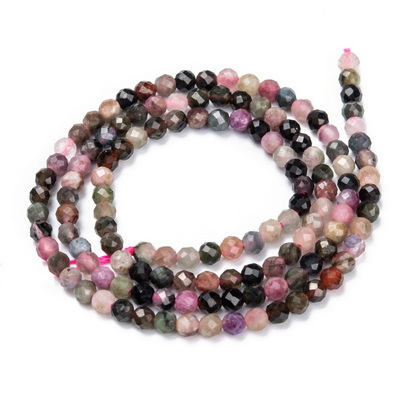 Turmaline fatetate, mix culori, 3mm-sir 110buc 1 buc