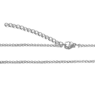 Lantisor otel inoxidabil 304, zale 1.6mm, 55cm-cu inchizatoare 1 buc