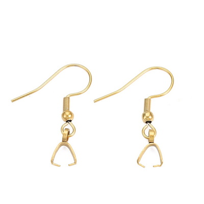 Tortite cercei otel inoxidabil 304, IP(placat cu ioni) cu aur 18K, cu agatatoare pandantiv, 19x28mm
 2 buc